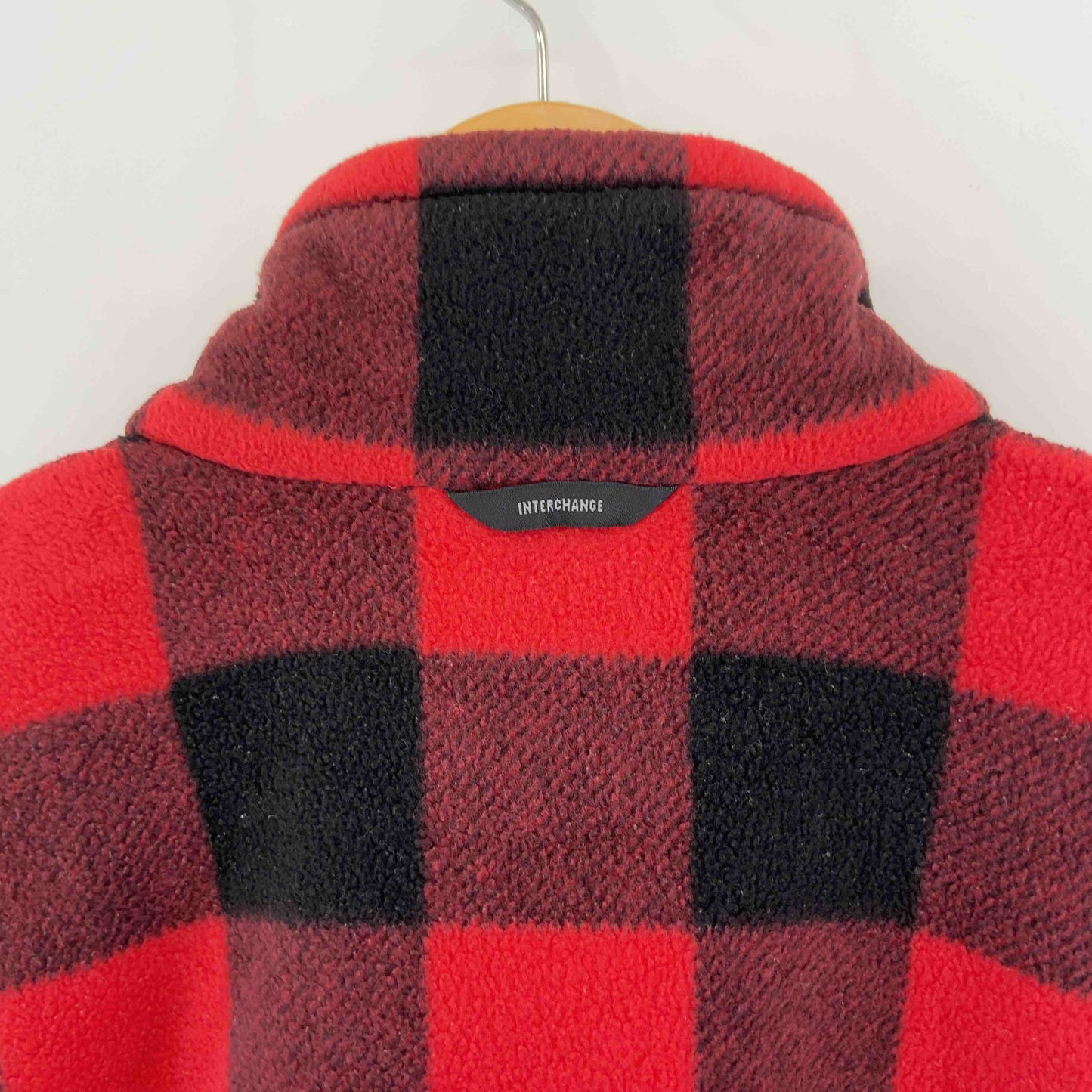 Columbia コロンビア メンズ フリースアウター　チェック　赤　ロゴ刺繍