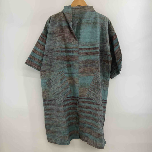 布楽衣　和柄　着物柄　かすり　綿100％　チュニック　ワンピース　半袖