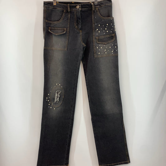 レディース パンツ デニム/ジーンズ パール ビジュー イタリア製