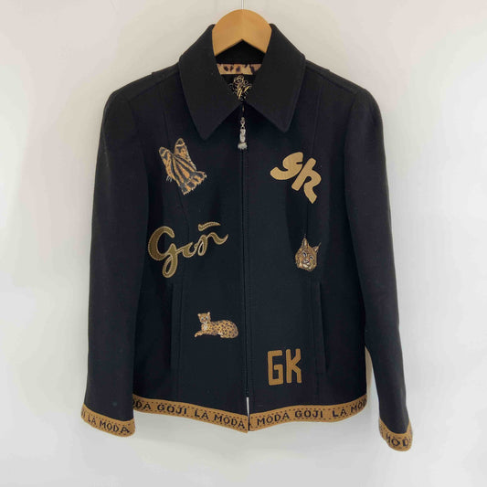 伊太利屋 イタリヤ レディース ブルゾン ジャケット ヒョウ柄 ブラック