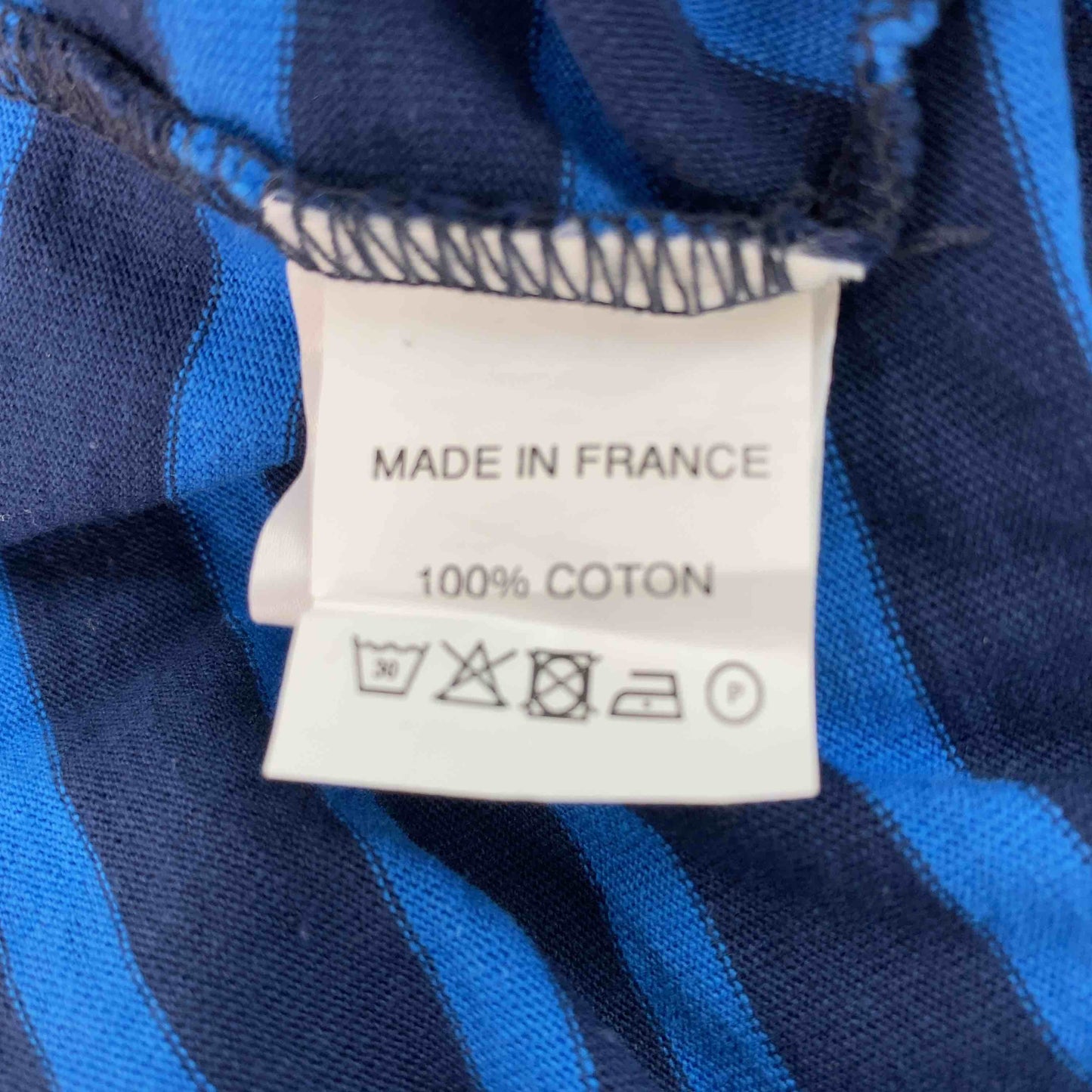 Le minor ルミノア レディース  Tシャツ　カットソー　七部袖　ボーダー　フランス製　青