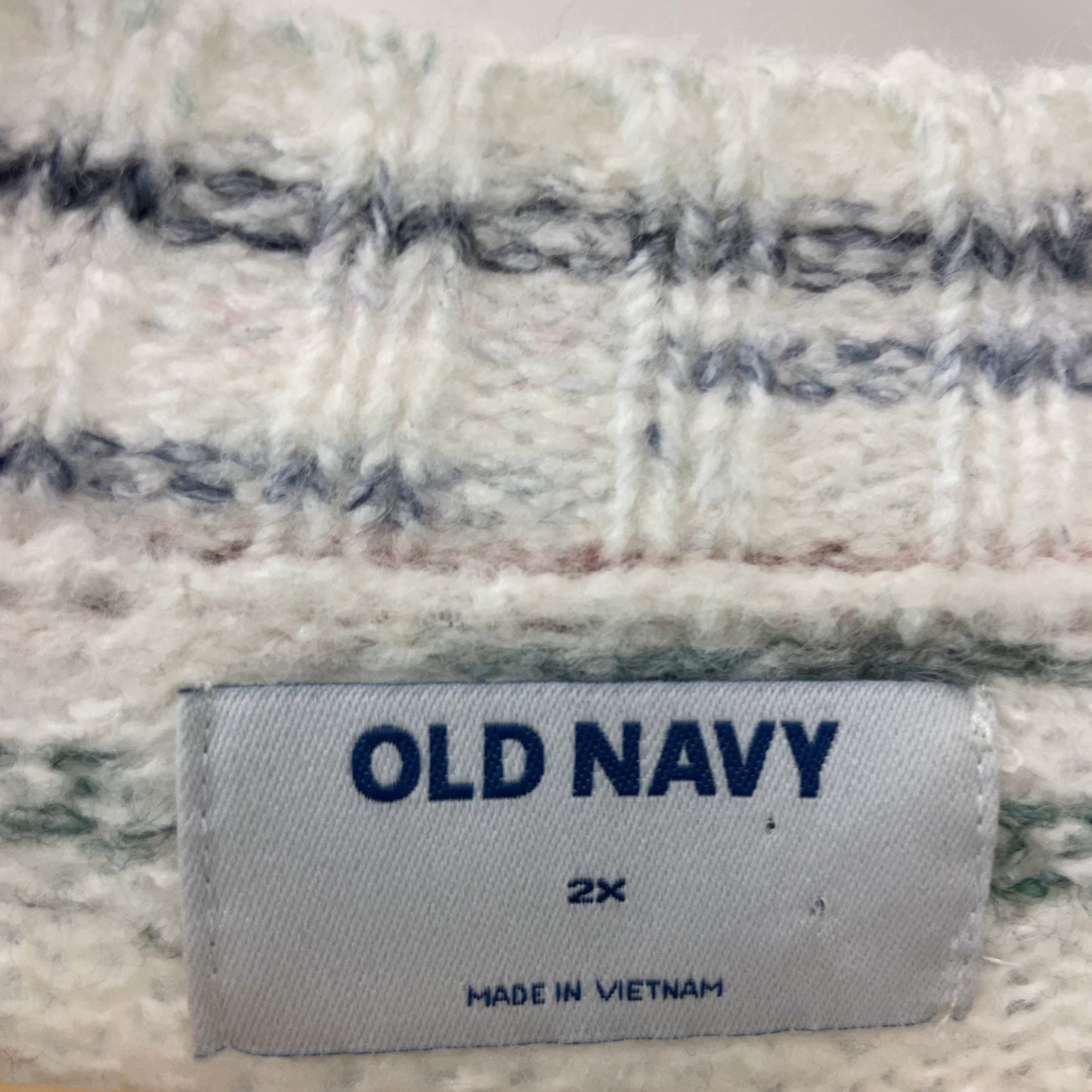 OLD  NAVY メンズ  ニット/セーター　ホワイト　ボーダー