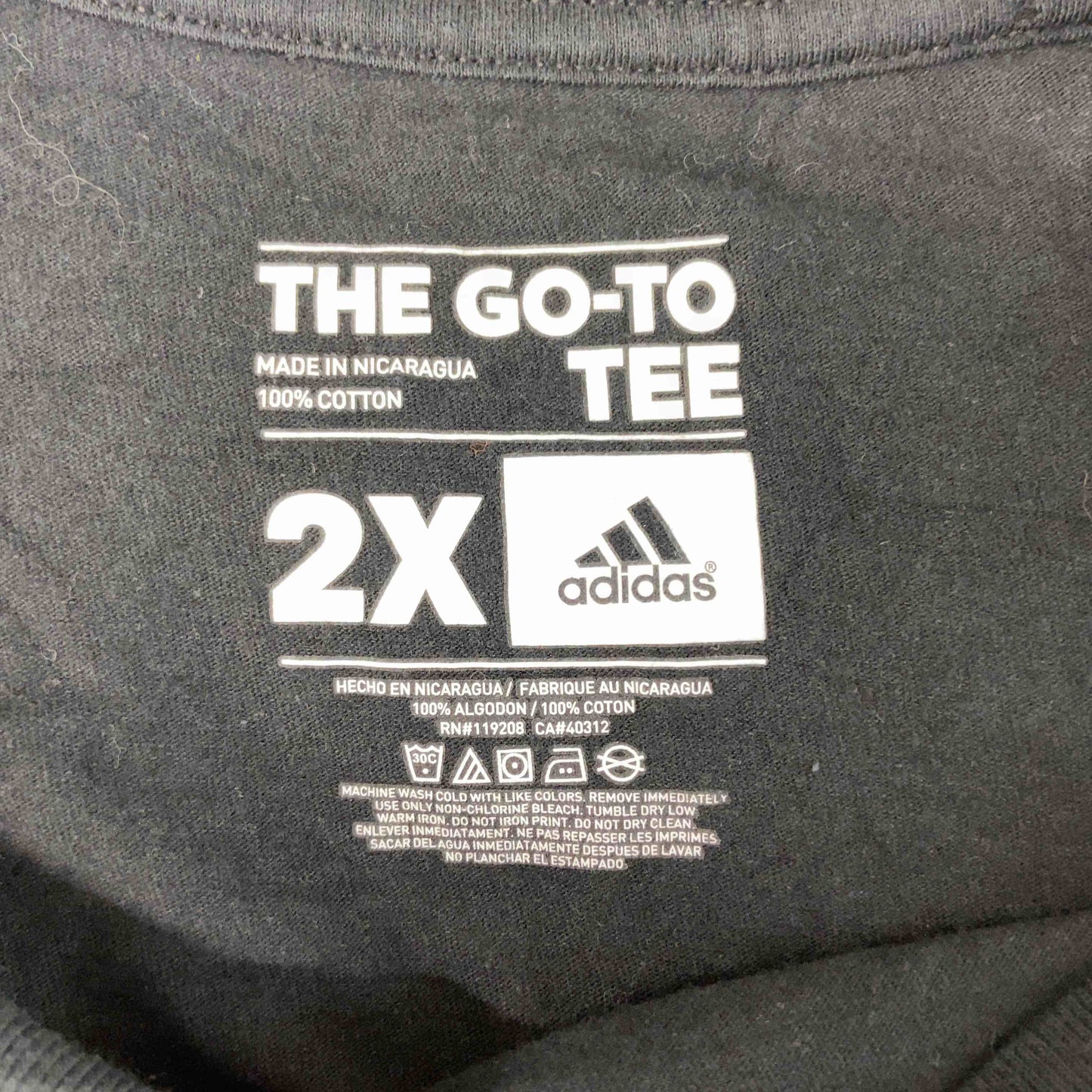 adidas ブラック プリントロゴ メンズ アディダス Tシャツ(半袖/袖無し)