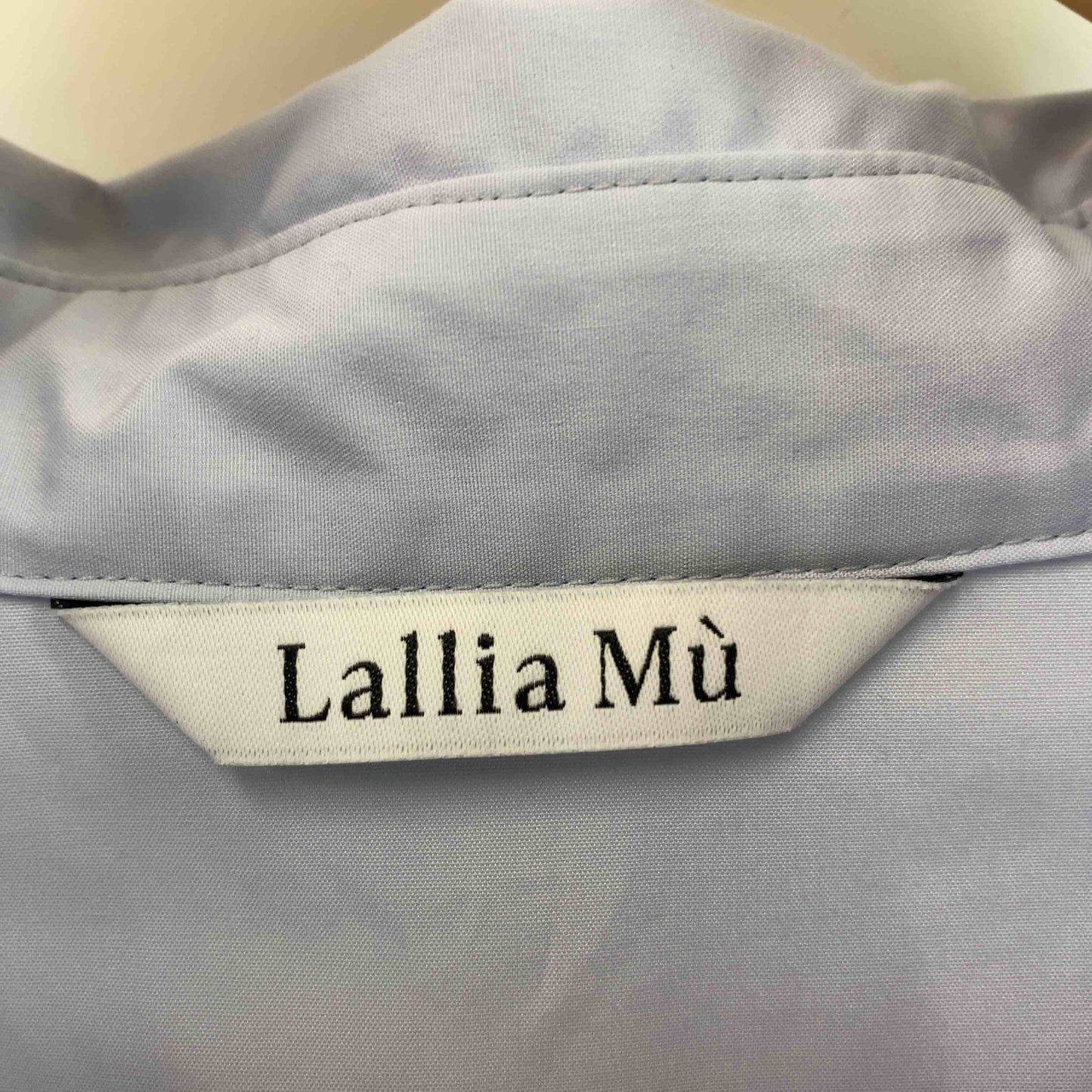 Lallia Mu ラリアムー レディース  シャツ ブラウス 長袖 バックプリーツシャツ