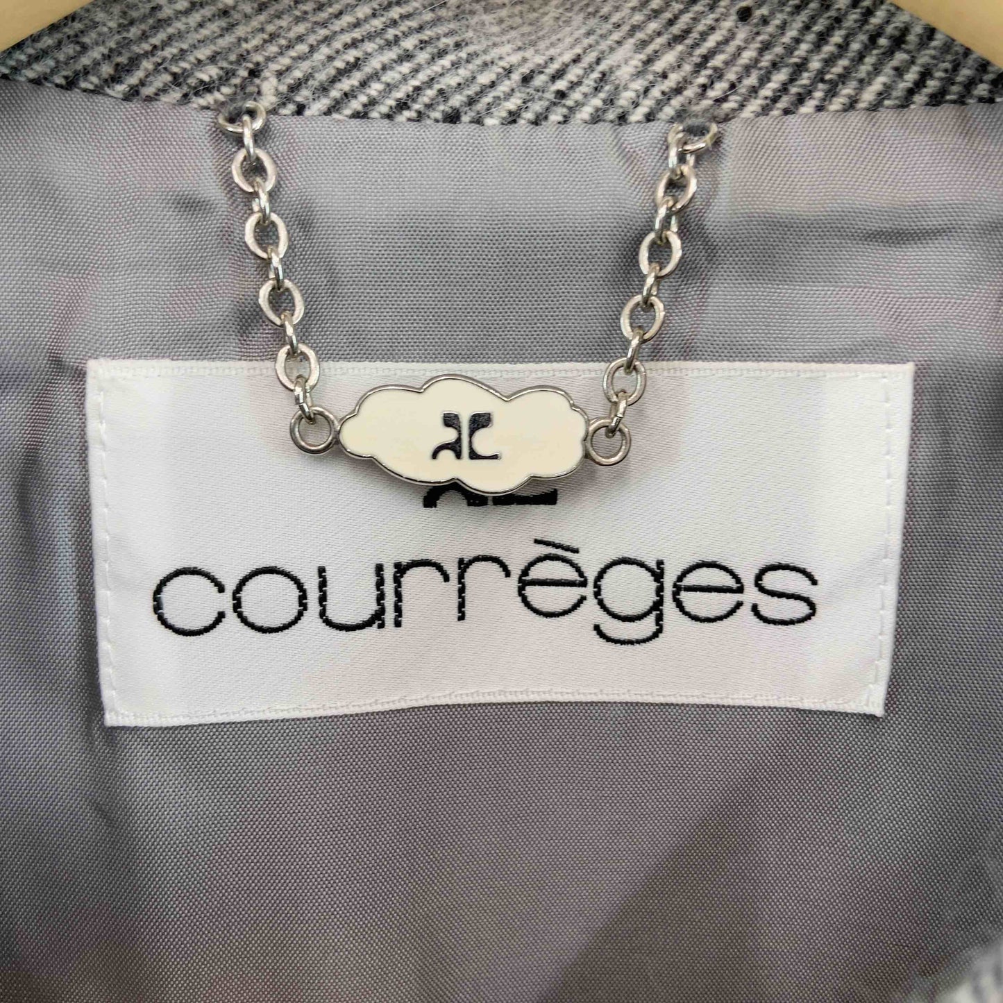 Courreges クレージュ レディース  ショートジャケット  ステンカラー グレー