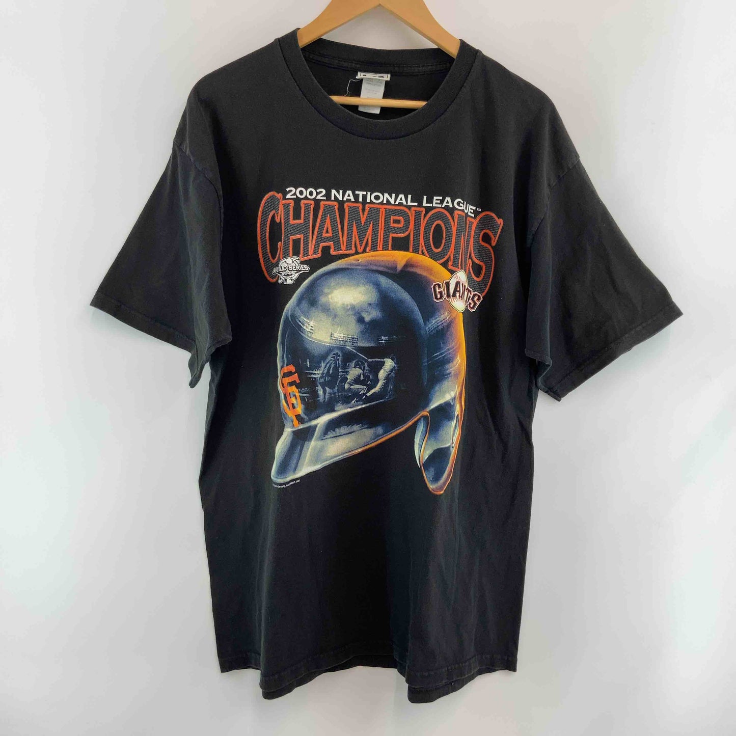 LEE メンズ リー Tシャツ(半袖/袖無し) 2002NATIONALLEAGUE CHAMPIONS GIANTS ブラック