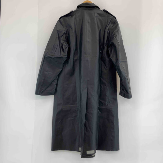 Vintage スウェーデン軍 60s ミリタリー　黒　ブラック　 防水ラバー　レインコート A48