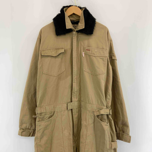 GRACE ENGINEERS グレースエンジニアーズ メンズ防寒防風つなぎ  オールインワン　ファー襟取り外し　ベージュ