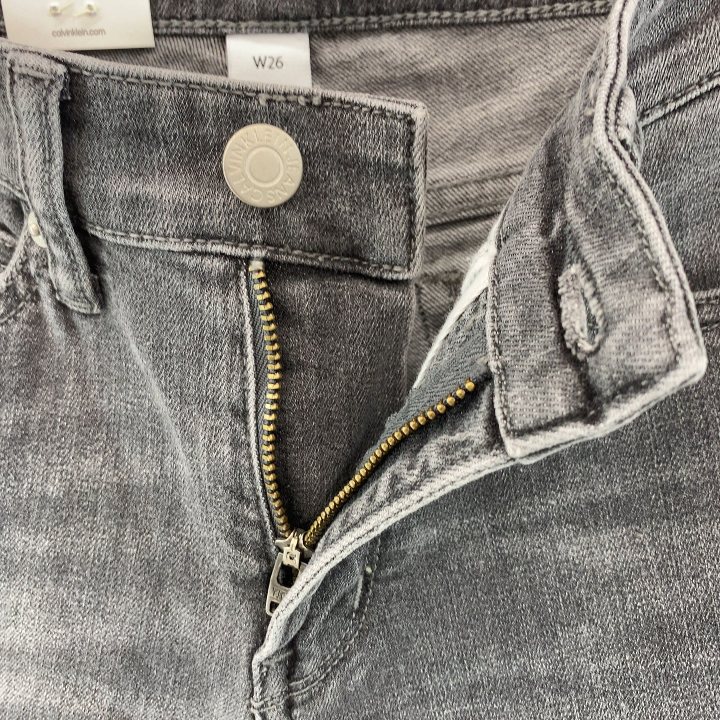 CALVIN KLEIN JEANS レディース スキニーパンツ W26 グレー J208361