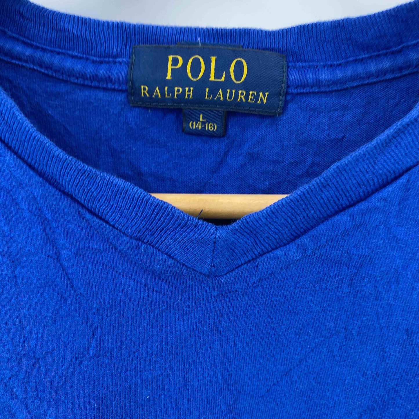 PORO Ralph Lauren レディース ポロラルフローレン Tシャツ　カットソー　半袖　刺繍ロゴ　Vネック