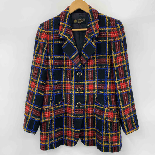 HARDY AMIES ハーディ エイミス レディース ジャケット テーラード チェック ブラック